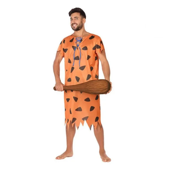 Disfraz para adultos cavernícola naranja (2 piezas) m/l