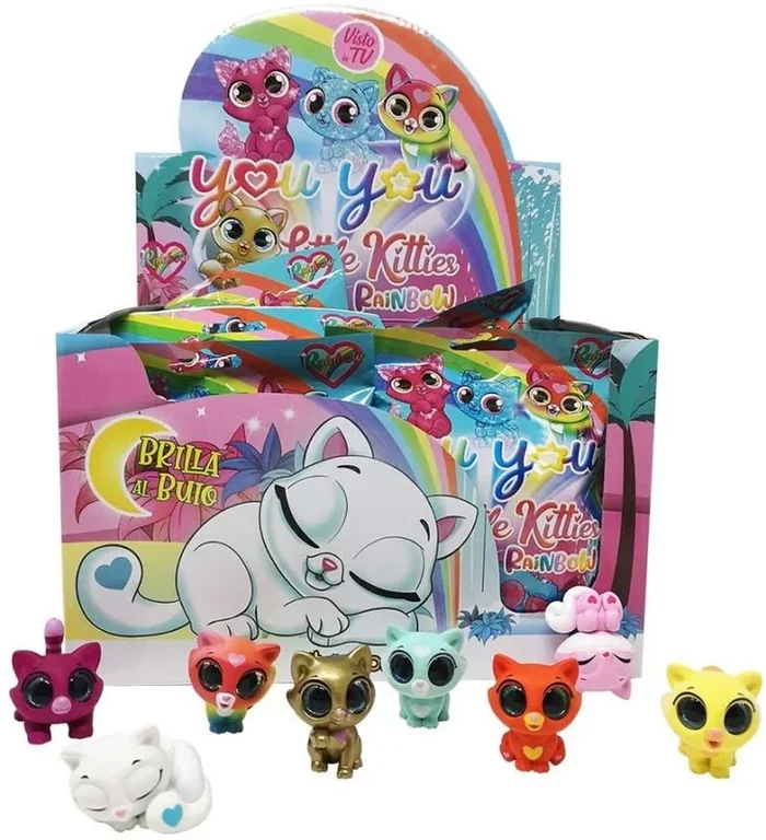 Display 12 sobres you you little kitties rainbow
