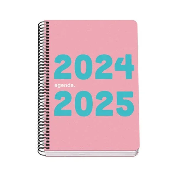 Dohe memory agenda escolar espiral a5 – dia pagina – papel 70g/m2 – cubierta de polipropileno – color rosa