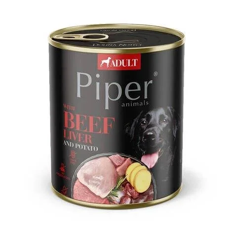 Dolina noteci piper with beef liver and potatoes – wet dog food 800 g