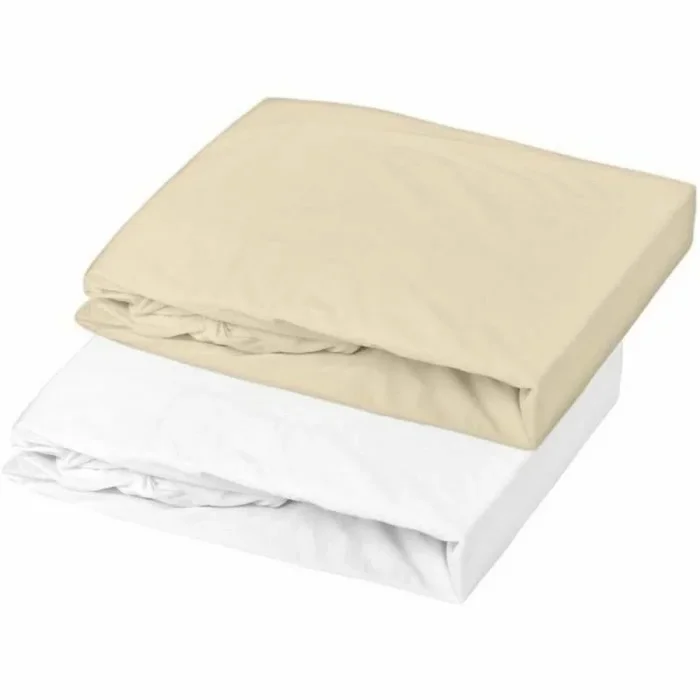 DOMIVA Lote de 2 Fundas de Tela para Banda, 70 x 140 cm, Color Blanco
