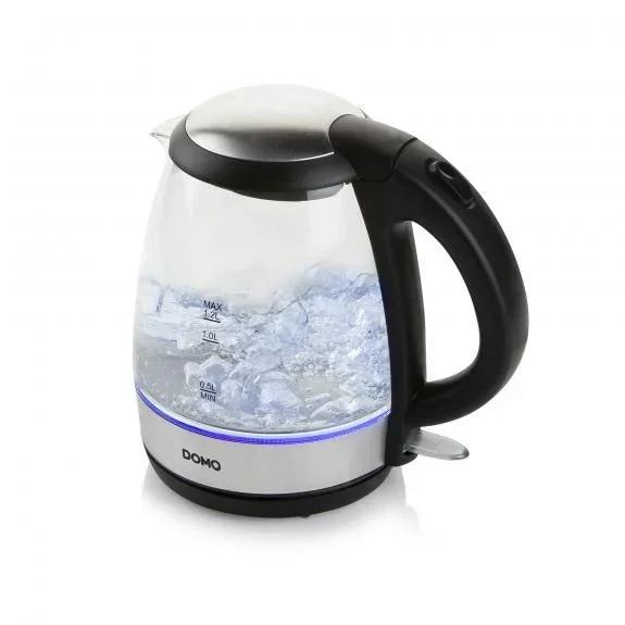 Domo DO9218WK tetera eléctrica 1,2 L 2200 W Negro, Plata