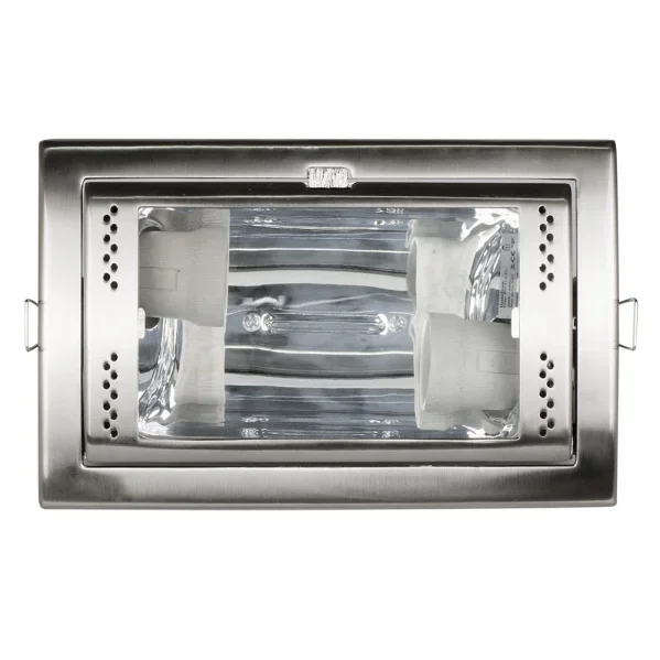 Downlight rectang.2xe27 niquel 10×21,5×14,5 cm