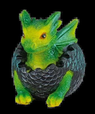 Dragón Huevo Resina Verde 6.5 Cm