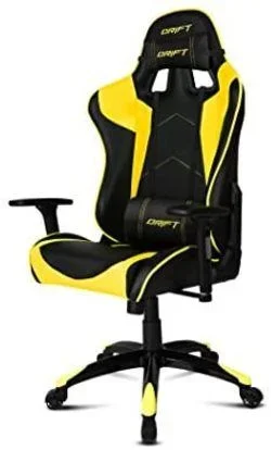 Drift DR300BY – Silla Gaming Profesional, (Polipiel Alta Calidad, Ergonómica), Color Negro/Amarillo