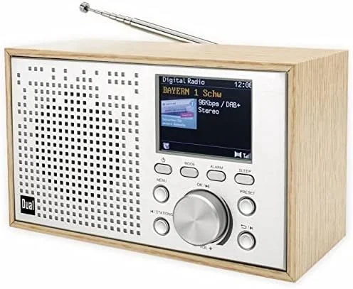 DUAL DCR 100 Tischradio Dab+, UKW Bluetooth®, Dab+, UKW Weckfunktion Madera (Hell)
