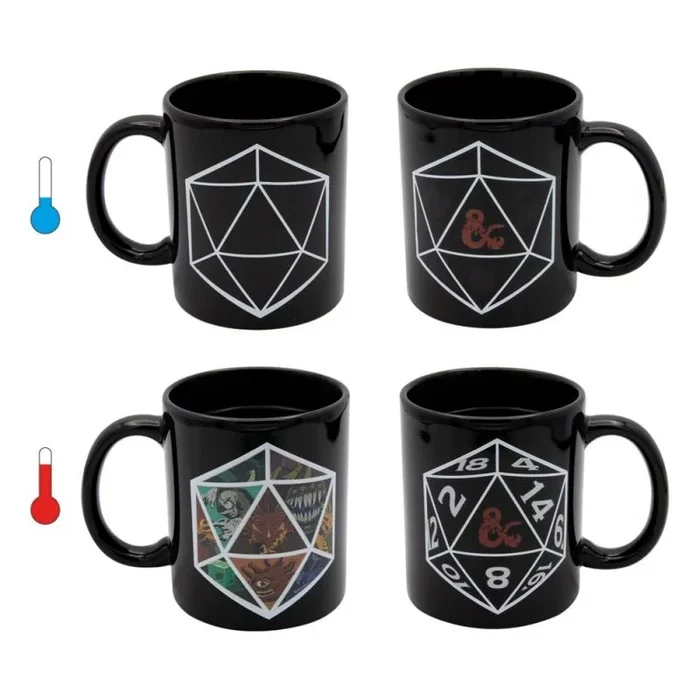 Dungeons & Dragons Magic Mug – Taza de cerámica (320 ml, en paquete de regalo, 12 x 9 x 10 cm, cuando se calienta, cambia la imagen)