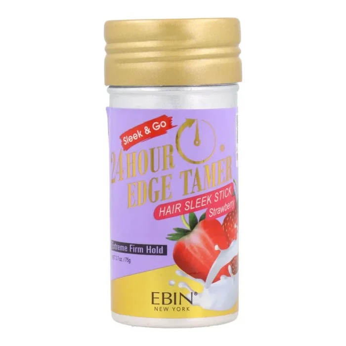EBIN NEW YORK 24 horas edge tamer palo suave para el cabello, fijación extremadamente firme, 2.7 oz, fresa – smooth & go, sin descamación y residuos blancos