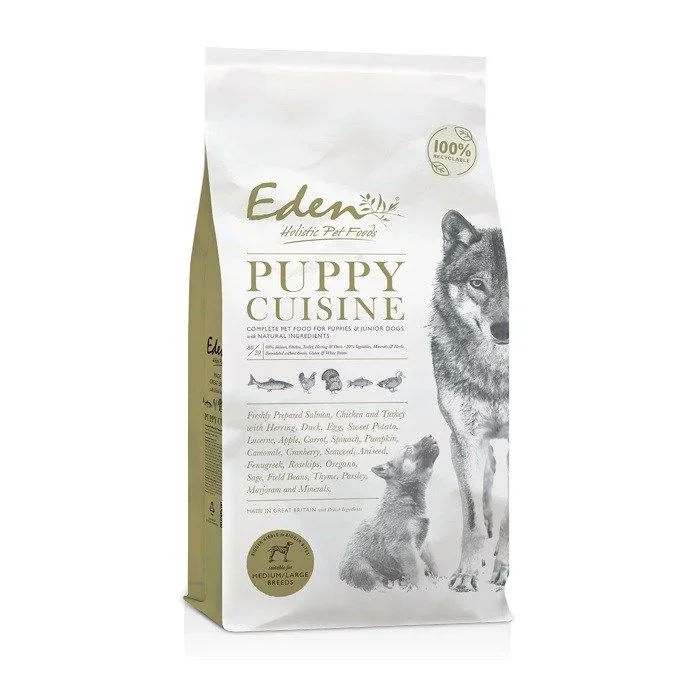 Eden puppy cuisine 80/20 medium kibble – alimento seco para perros – 12kg