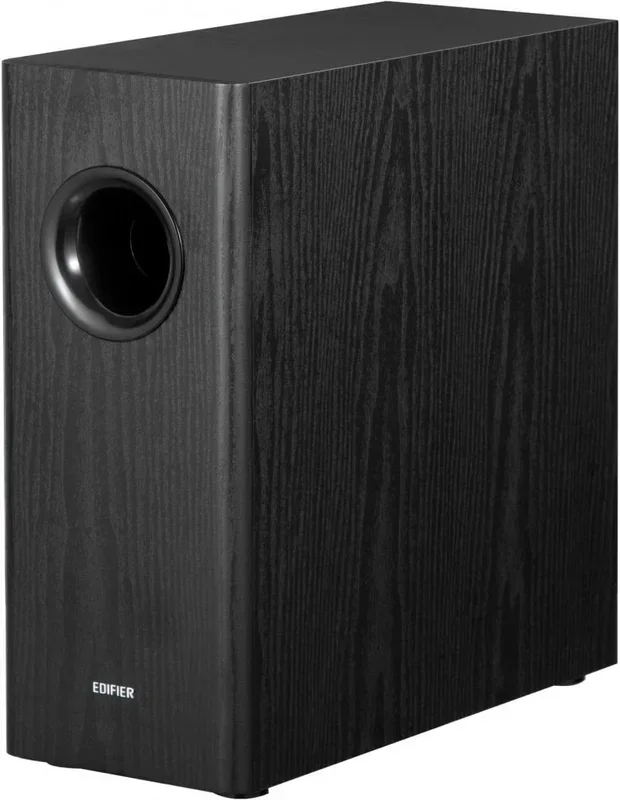 Edifier T5s Active Subwoofer – woofer de 8 pulgadas – 70 W – Filtro de paso bajo – Frecuencia hasta 35 Hz – Carcasa MDF para reducir la resonancia – En espera – Conectores RCA – Diseño atemporal