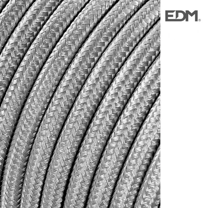 EDM 11857 Cable Cordón Tubulares, C64 Plata 5 M, 2 x 0.75 Mm