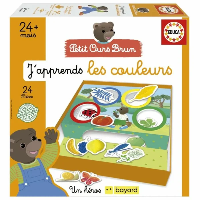 Educa – El juego para aprender a asociar y diferenciar los colores básicos | El pequeño oso marrón. Clasificar Elementos por el Color correspondiente (19877)