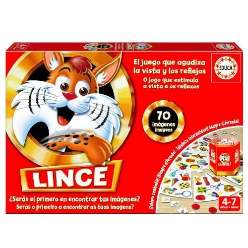 Educa – Lince 70 Imágenes | El Juego de Mesa Educativo Que agudiza la Vista y los Reflejos Mientras te diviertes con la Familia y Amigos | Regalo para Niños a Partir de 4 años (17472)