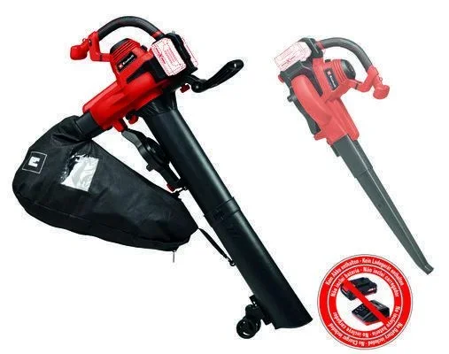 Einhell Soplador de hojas con Batería GE-CL 36/230 Li E-Solo Power X-Change (Iones de Litio, 18 V, 225 m³/h, Bolsa de 45 L, incl. tubo de aspiración + tubo de soplado, sin Batería ni Cargador)