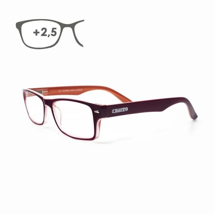 El Charro Gafas Lectura Kansas Morado/Naranja. Aumento +2,5 Gafas De Vista, Gafas De Aumento, Gafas Visión Borrosa