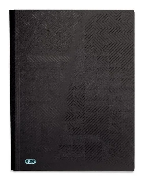 Elba carpeta 40 fundas cristal fijas urban pp negro a4