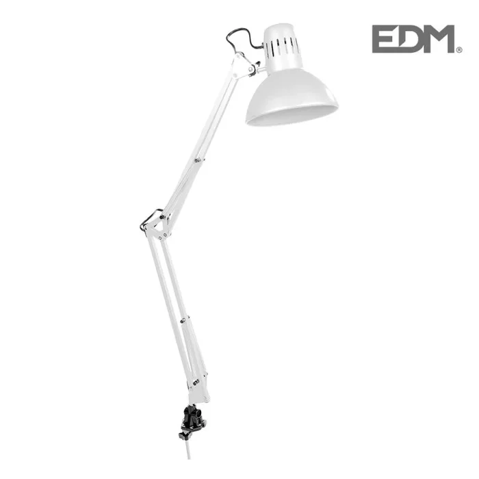 Electrodomesticosweb 30080 Flexo Arquitecto – Modelo Melbourne con Mordaza de Fijación E27, 60W, Blanco