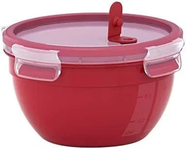 Emsa N1060500 Clip & Micro Recipiente para microondas, Rojo, Redondo