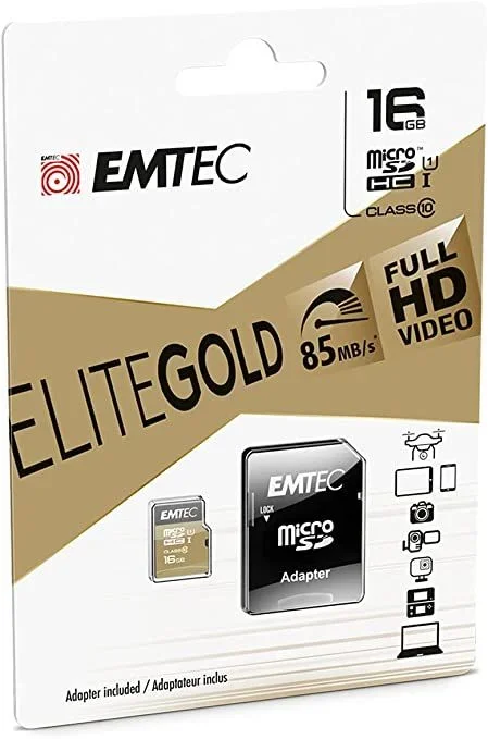 Emtec microSD Class10 Gold+ 16GB MicroSDHC Clase 10