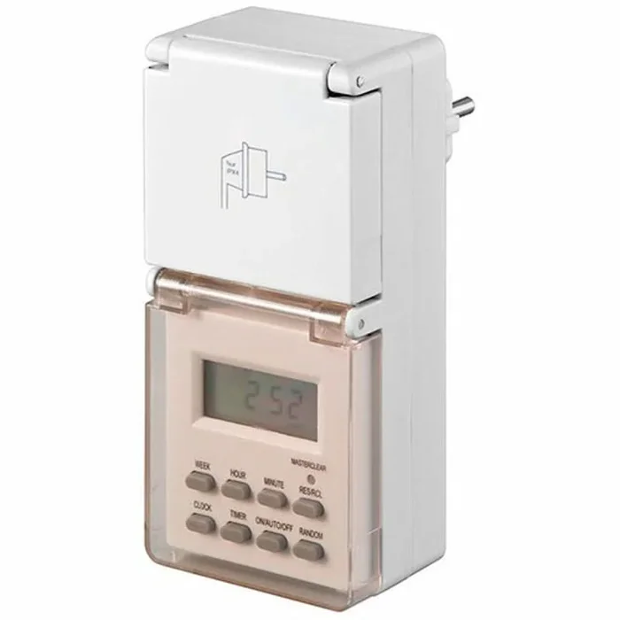 Enchufe con programador digital nimo 230 v 16 a exterior semanal