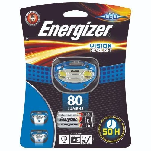 Energizer Vision Negro, Azul, Transparente Linterna con cinta para cabeza LED