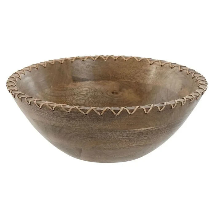 Ensaladera Home ESPRIT Natural Ratán Madera de Mango 30 x 30 x 12 cm – Marca: Home ESPRIT – EAN: 8424002147778