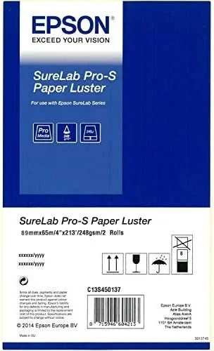 Epson SureLab Pro-S Paper Luster BP 3.5×65 4 rolls