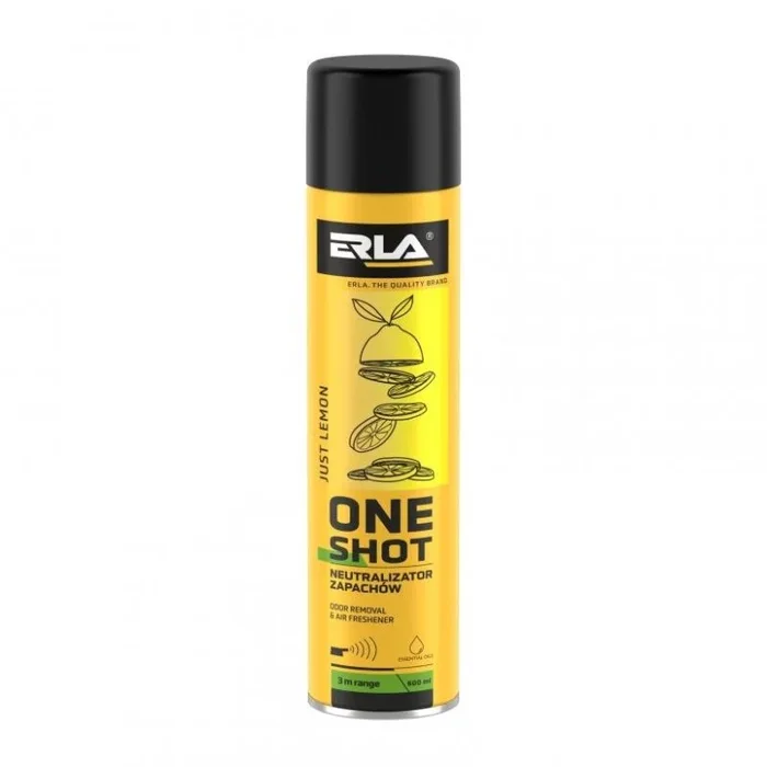 Erla one shot 600ml opakowanie zbiorcze 12szt. neutralizator zapachów just lemon