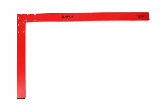Escuadra de carpintero Awtools 60x120cm, herramienta de medición en acero resistente, alta precisión para marcar y verificar ángulos en trabajos de carpintería y construcción