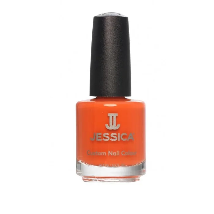 Esmalte de uñas Jessica Custom Nail Colour Bindi Red, 14.8 ml, vitamina enriquecida, secado rápido, resistente a astillas, protección UVA/UVB, cruelty-free