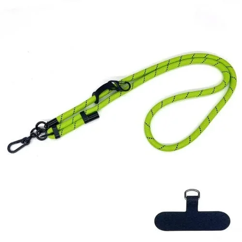 Espaciador de Cordón Ajustable Antipérdida para Teléfono Móvil Cuerda 10mm (Líneas Verdes y Azules)