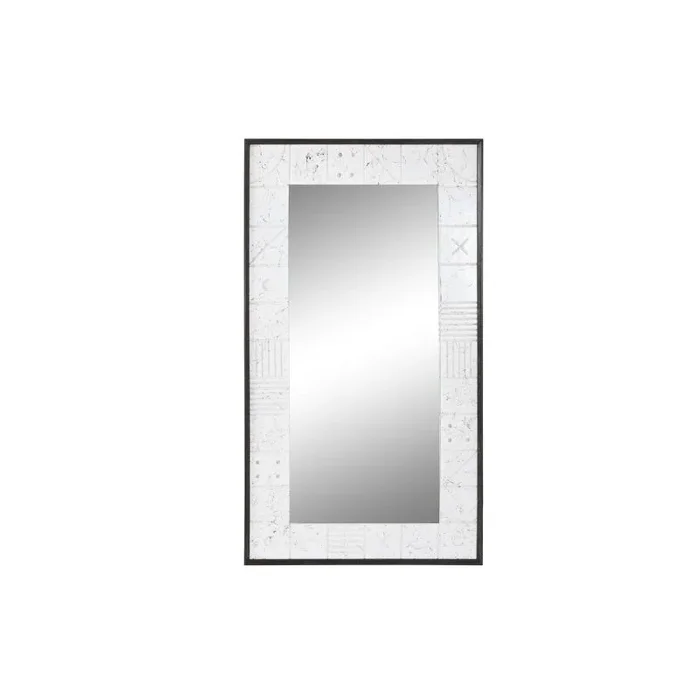 Espejo de pared dkd home decor 130 x 4 x 70 cm cristal blanco madera de mango moderno