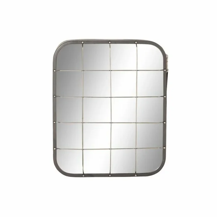 Espejo de pared dkd home decor negro metal dorado (45.5 x 7.5 x 55 cm)