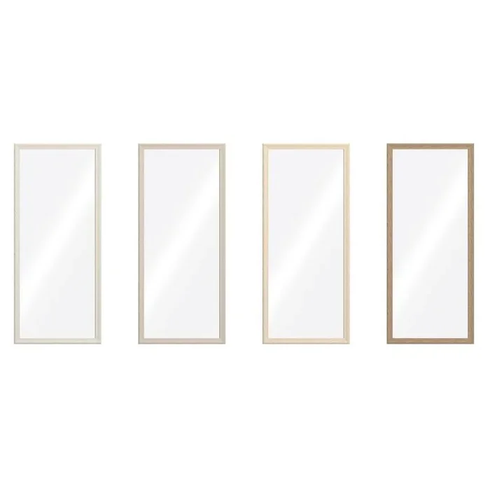 Espejo de pared home esprit marrón beige gris urbano 67 x 2 x 156 cm (4 unidades)