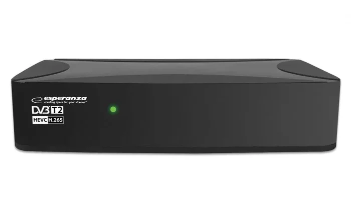 Esperanza ev108 sintonizador digital dvb-t/t2 h.265, negro