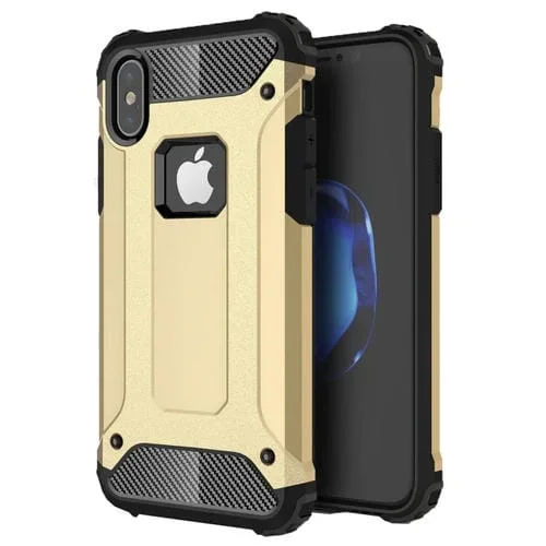 Estuche combinado para iPhone X Xs Magic Armor TPU + PC (Oro)