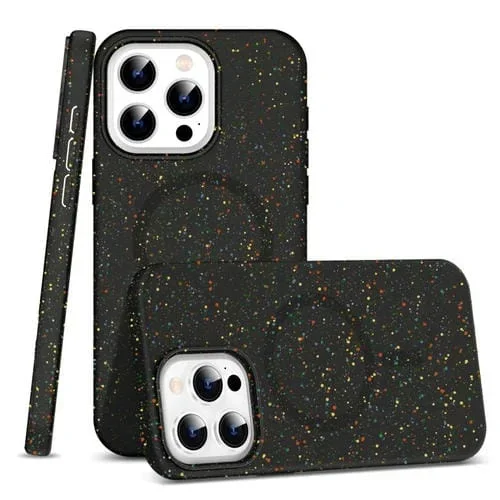 Estuche de teléfono híbrido TPU para iPhone 13 Pro con Magsafe esmerilado (Negro)