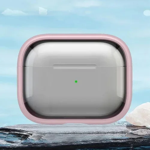 Estuche híbrido para AirPods Pro 1 con soporte de TPU (Rosa)