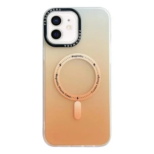 Estuche híbrido para iPhone 12 Mini Magsafe Imd Gradient PC TPU (Naranja)