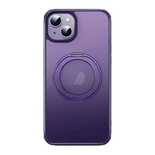 Estuche híbrido para iPhone 14 Plus Magsafe Holder PC y TPU (Púrpura Mate)