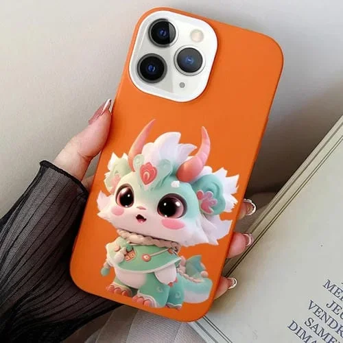 Estuche híbrido para teléfono Loong Baby iPhone 11 Pro Max TPU (Naranja)