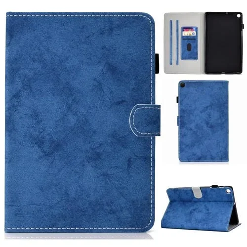 Estuche para Galaxy Tab S6 Lite de Cuero Plano Horizontal con Función de Suspensión y Soporte (Azul)