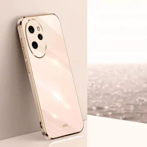 Estuche para Honor 100 Pro Xinli TPU Electrochapado con Borde Recto 6D (Rosa)