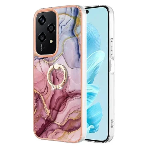 Estuche para Honor 200 Lite con IMD de Doble Cara, Galvanoplastia Global y Anillo (Rojo Rosa)