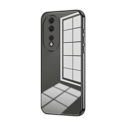 Estuche para Honor 80 con Orificio Fino y Revestimiento Transparente (Negro)