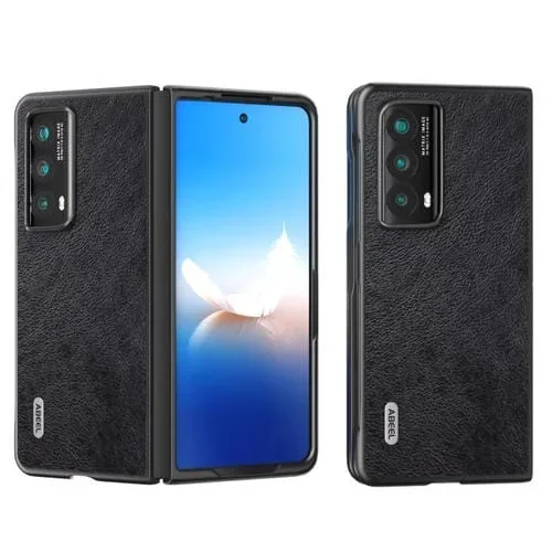 Estuche para Honor Magic Vs2 Abeel PU Textura Lichi Doble Color (Negro)