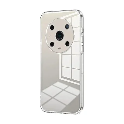 Estuche para Honor Magic4 Pro con Orificio Fino y Revestimiento Transparente (Transparente)