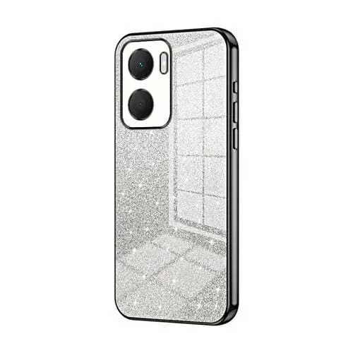 Estuche para Honor Play 40 Plus Galvanizado con Polvo de Brillo Degradado (Negro)