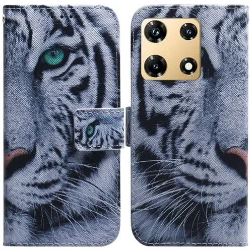 Estuche para Infinix Note 30 Pro de Cuero con Tapa y Dibujo a Color (Tigre)