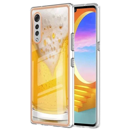 Estuche para LG Velvet 5G 4G G9 Imd Doble Cara Mármol Galvanizado (Cerveza de Barril)
